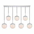 Cling Eclipse 7 Lights Pendant Ceiling Light with Frosted White Glass Chrome CL2952160